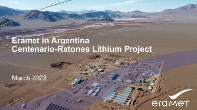 Eramet In Argentina: Centenario-ratones Lithium Project - Eramet