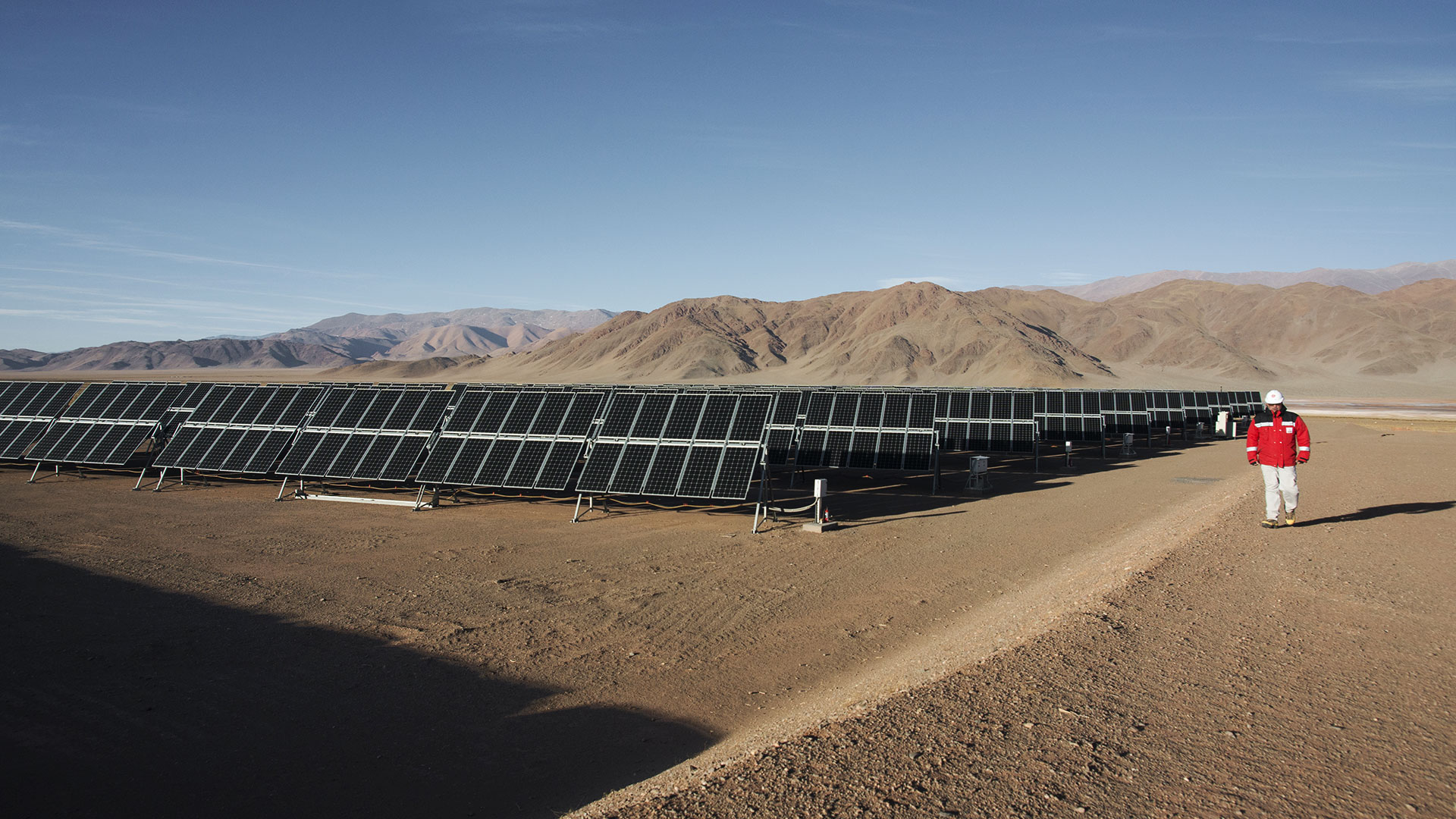 Solar panels in Centenario, Argentina